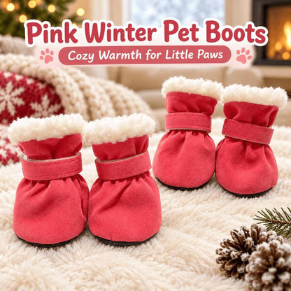 🐾❄️ Velvet Puppy Booties – Warm, Non-Slip Paw Protection for Little Dogs