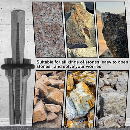 🪨 Heavy-Duty Stone Splitting Tool – Tough Masonry Work Helper