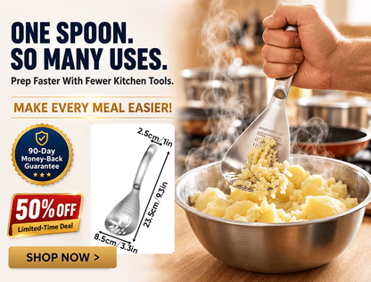 Multifunction Stainless Steel Cooking Grater Spoon