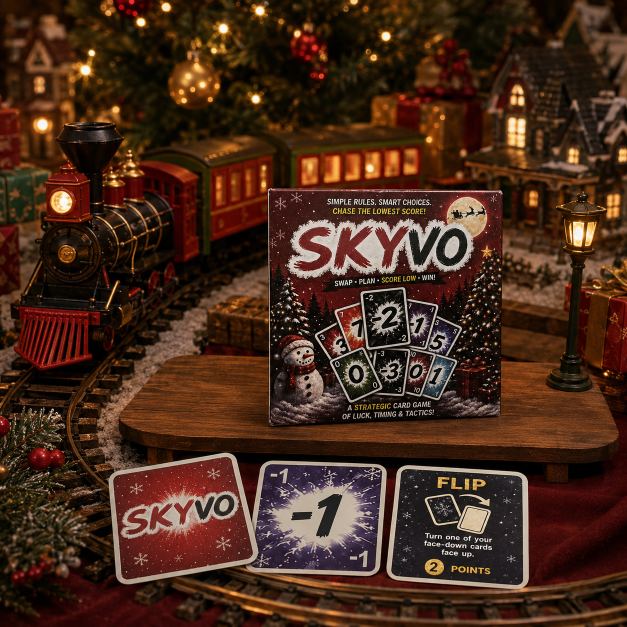 🎄 SKYNO Christmas Edition – Fast-Paced Strategic Card Game for Family & Friends 🎴