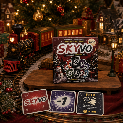 🎄 SKYNO Christmas Edition – Fast-Paced Strategic Card Game for Family & Friends 🎴