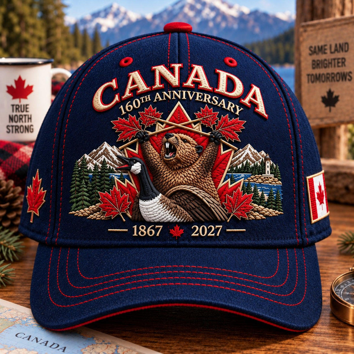 🍁 Canada 160th Anniversary 1867–2027 – Premium Embroidered Heritage Cap100% Cotton • Detailed Embroidery • Comfortable Fit