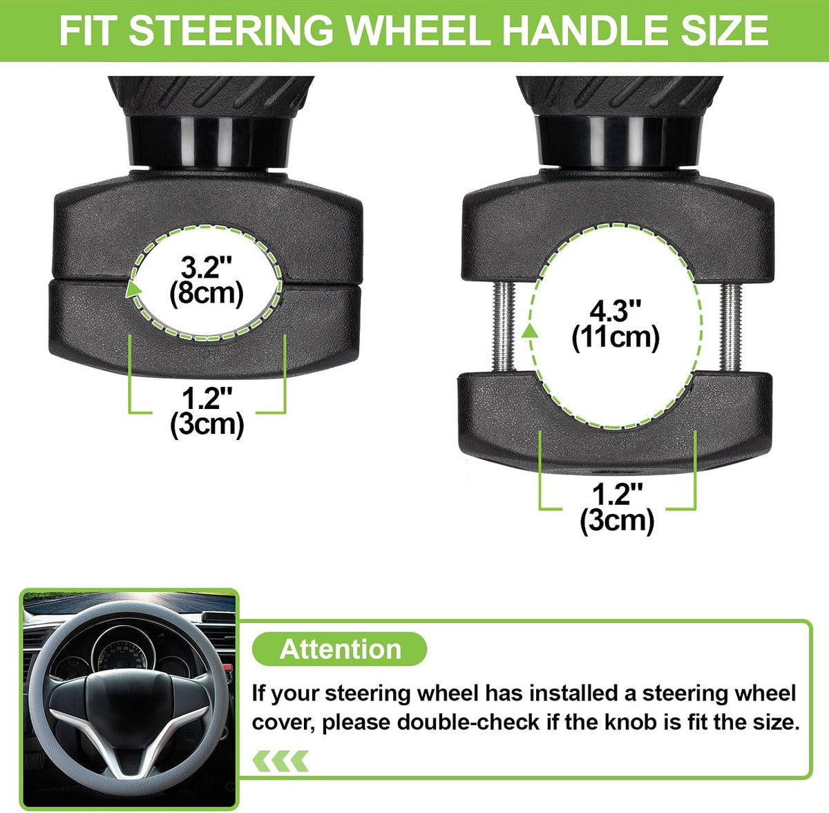 🚗 Universal Steering Wheel Spinner Knob – Easy One-Hand Control for Cars, Trucks & More