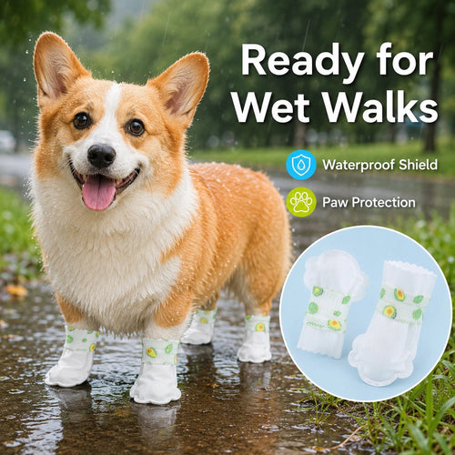 🐾✨ 20-Pack Disposable Dog Paw Booties – Keep Mud Out & Paws Protected