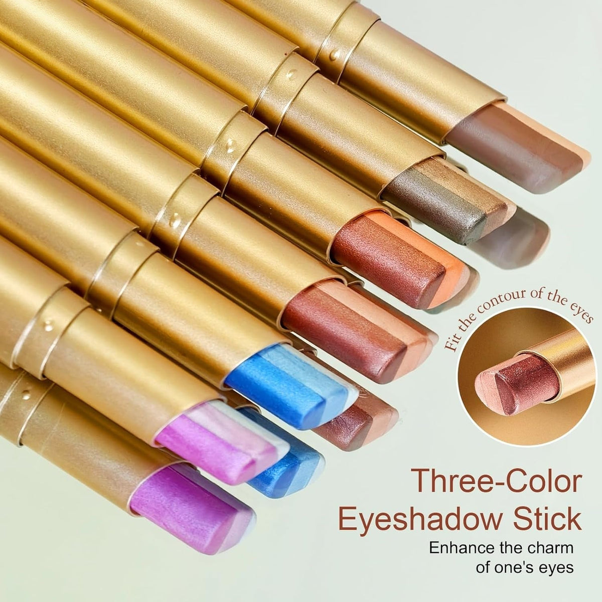 ✨Creamy 3-Color Eyeshadow Stick – Swipe, Blend & Go ✨
