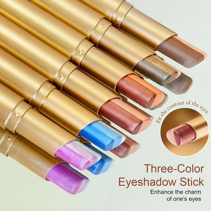 ✨Creamy 3-Color Eyeshadow Stick – Swipe, Blend & Go ✨