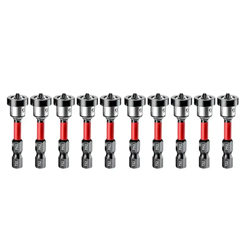 🔩 5-Pack Magnetic Drywall Screwdriver Bits – PH2 Screw Driving Attachments