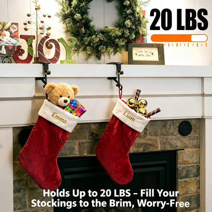 🎄 Christmas Mantel Hangers – Stocking & Garland Display Hooks