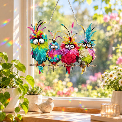 💯🐦✨ Sunny Birds Diamond Art Suncatcher DIY Kit