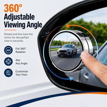 360° Adjustable Blind Spot Mirrors 🚗 – 2-Pack Wide-Angle View
