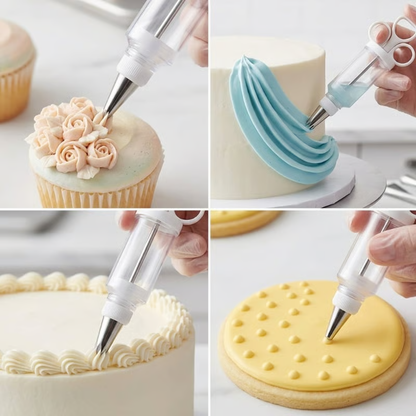🧁 Stainless Steel Cream Piping Nozzles for Cakes & Cupcakes