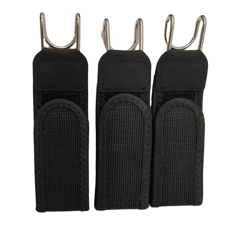 2-Pack Tactical Stretch Belts with Metal Hook Buckles – Black 🖤