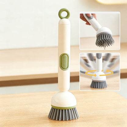 Rotating Dish Cleaning Brush 🧽 – Long Handle with Soap Dispenser
