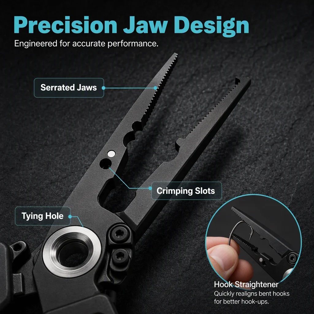 🎣 7.5" Stainless Steel Fishing Pliers – Hook Remover & Line Cutter