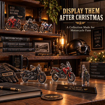 🎁 2026 Motorcycle Legends Advent Calendar – 24 Flat Acrylic Motorcycle Collectibles