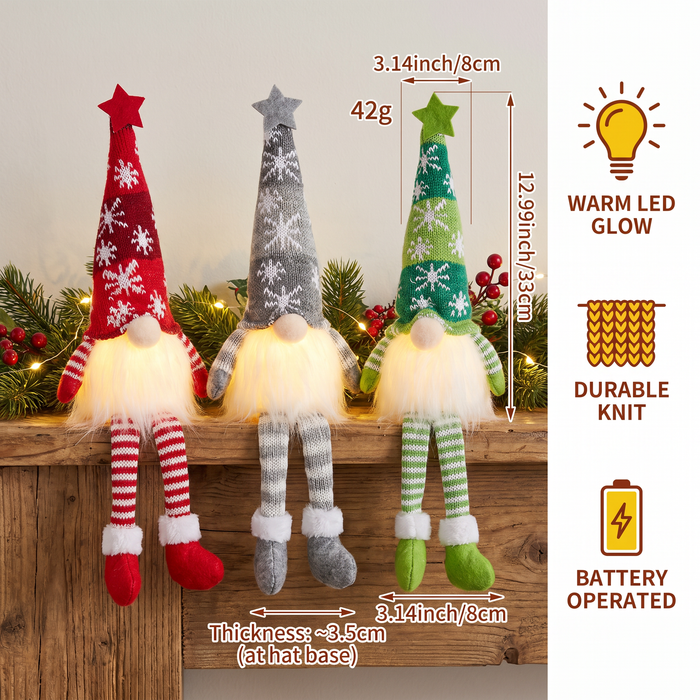 Christmas gnome windowsill decor