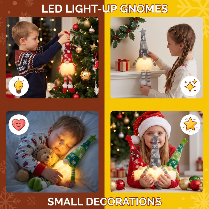 Christmas gnome mantel decor