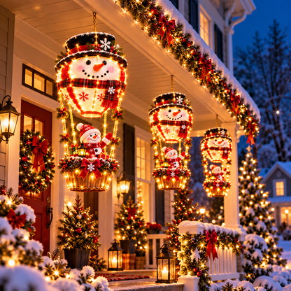 🎄 Ready to Light Up Christmas?! ✨ 2026 Magical Hot Air Balloon Lights – 4 Festive Designs, Endless Holiday Wonder!