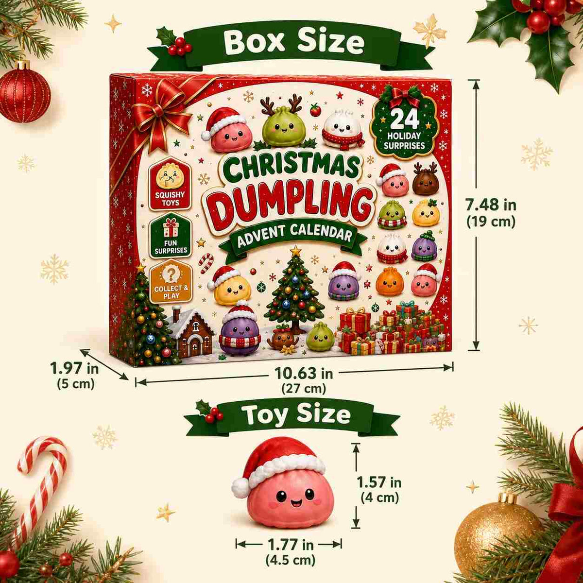 24-Day Christmas Squishy Advent Calendar