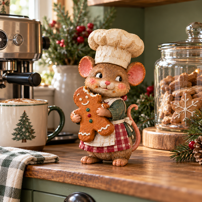 🍪 Gingerbread Mouse Baker Figure