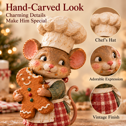 🍪 Gingerbread Mouse Baker Figure