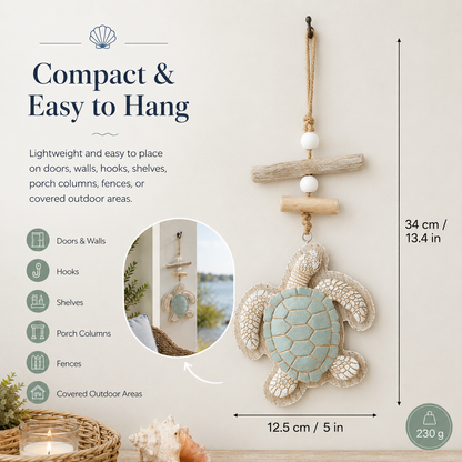 Lighted Coastal Sea Turtle Wall Decor with Remote
