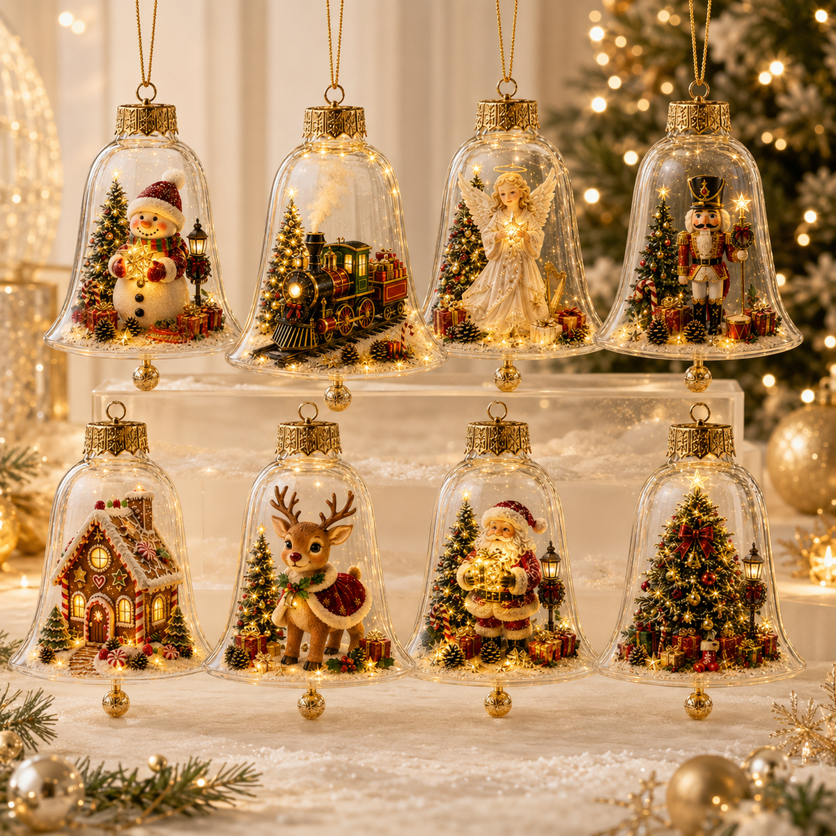 🔥Limited time 69% OFF -✨🎄 Glowing Christmas Story Acrylic Ornament – Light-Up Mini Holiday Scene