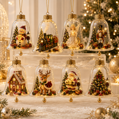 🔥Limited time 69% OFF -✨🎄 Glowing Christmas Story Acrylic Ornament – Light-Up Mini Holiday Scene