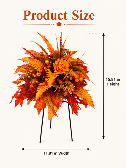 Autumn Harvest Floral Garden Stake Arrangement