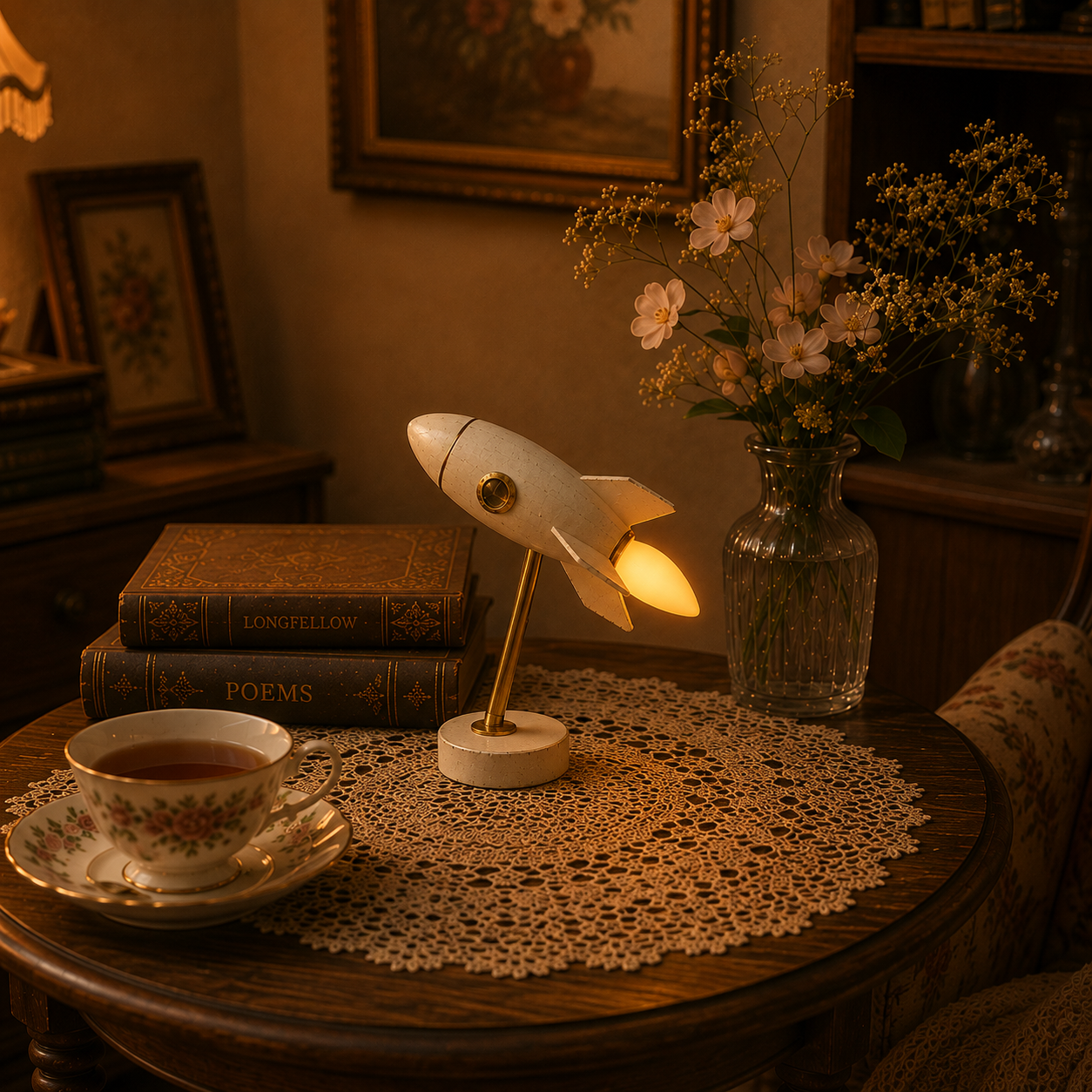 Vintage Rocket Accent Light