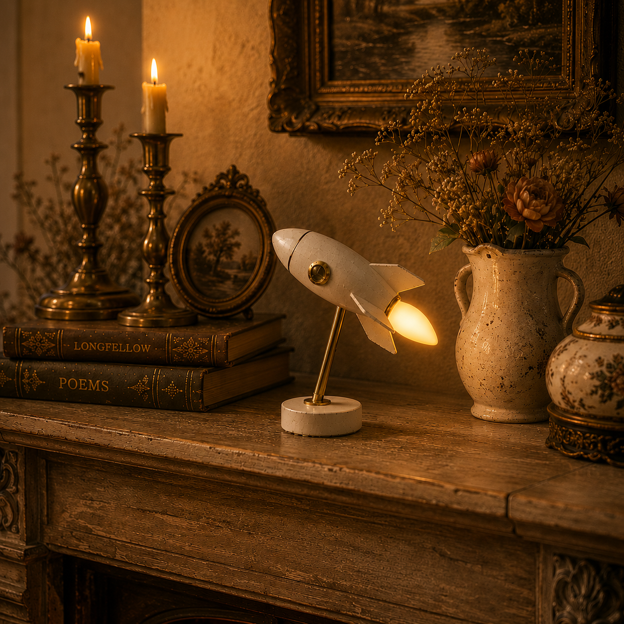 Vintage Rocket Accent Light