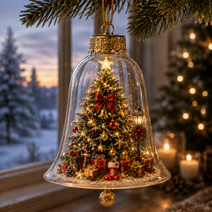 🔥Limited time 69% OFF -✨🎄 Glowing Christmas Story Acrylic Ornament – Light-Up Mini Holiday Scene