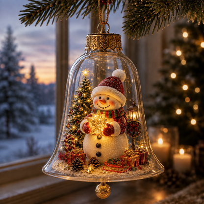 🔥Limited time 69% OFF -✨🎄 Glowing Christmas Story Acrylic Ornament – Light-Up Mini Holiday Scene