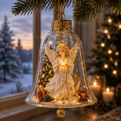 🔥Limited time 69% OFF -✨🎄 Glowing Christmas Story Acrylic Ornament – Light-Up Mini Holiday Scene