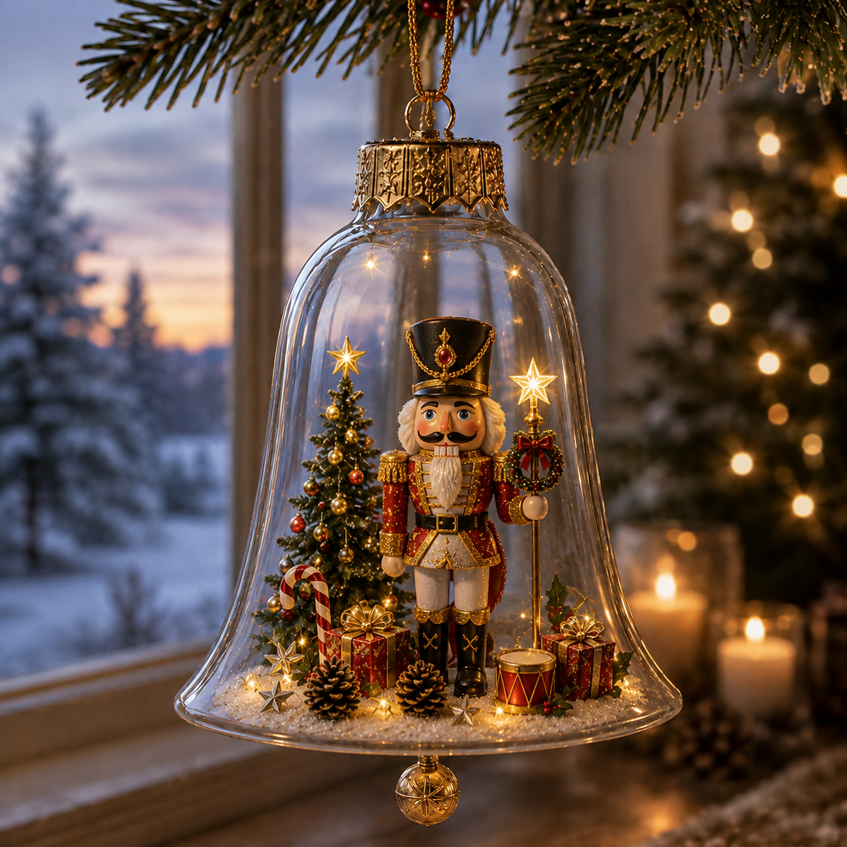 🔥Limited time 69% OFF -✨🎄 Glowing Christmas Story Acrylic Ornament – Light-Up Mini Holiday Scene