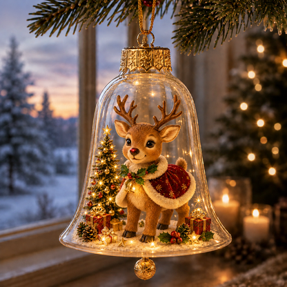 🔥Limited time 69% OFF -✨🎄 Glowing Christmas Story Acrylic Ornament – Light-Up Mini Holiday Scene