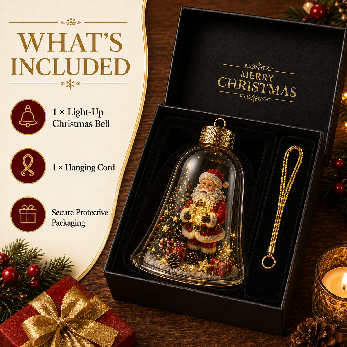 🔥Limited time 69% OFF -✨🎄 Glowing Christmas Story Acrylic Ornament – Light-Up Mini Holiday Scene