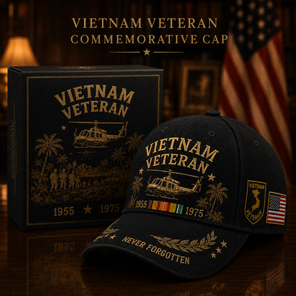 🇺🇸🎖️ Vietnam Veteran 1955–1975 Memorial Cap