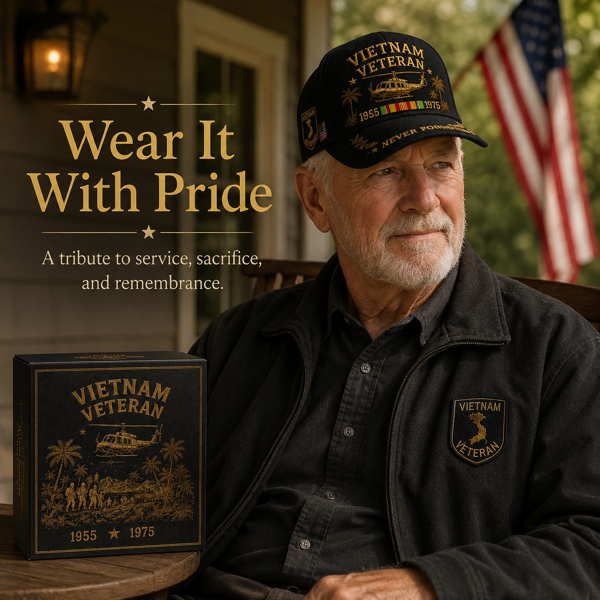 🇺🇸🎖️ Vietnam Veteran 1955–1975 Memorial Cap