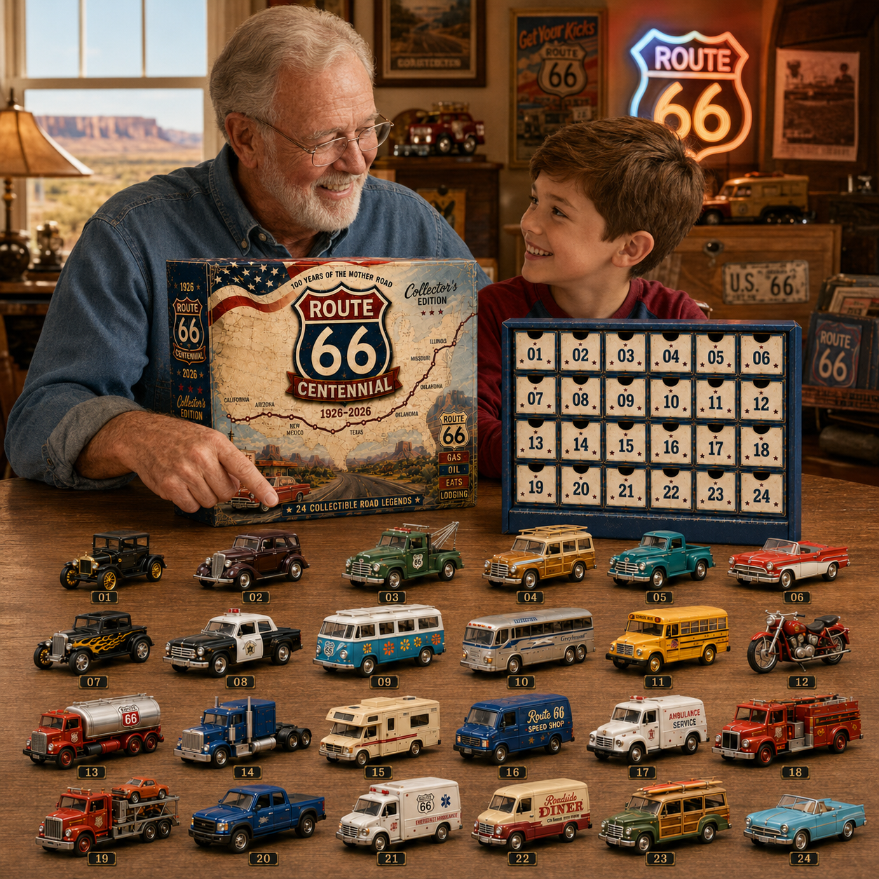 🏁 Route 66 100th Anniversary Collection | 24 Icons of the Mother Road · 1926–2026