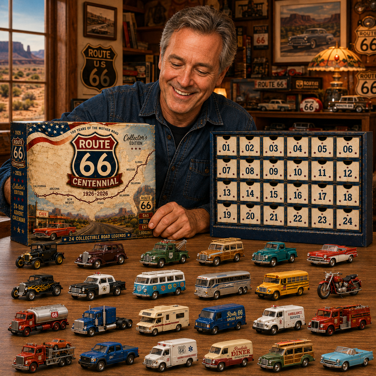 🏁 Route 66 100th Anniversary Collection | 24 Icons of the Mother Road · 1926–2026