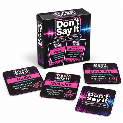 🎵 Don’t Say It! Music Edition – Fast-Paced Music Guessing Party Card Game 🎤