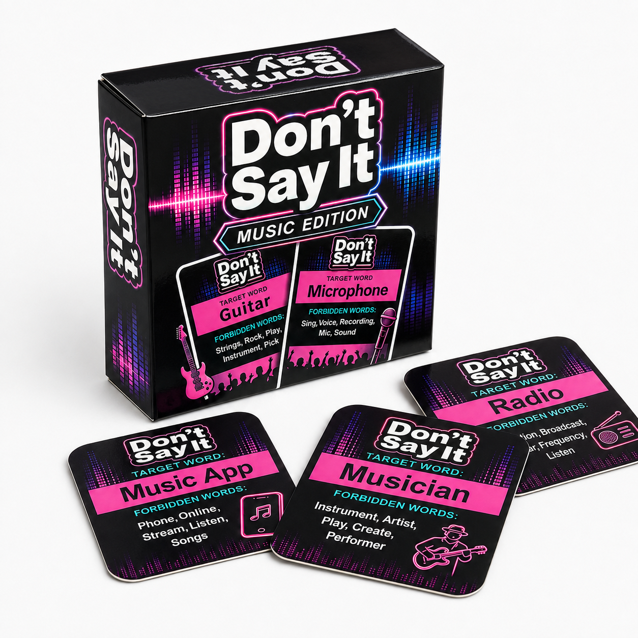 🎵 Don’t Say It! Music Edition – Fast-Paced Music Guessing Party Card Game 🎤