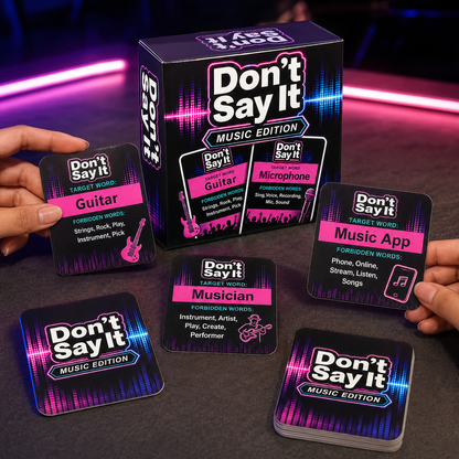 🎵 Don’t Say It! Music Edition – Fast-Paced Music Guessing Party Card Game 🎤