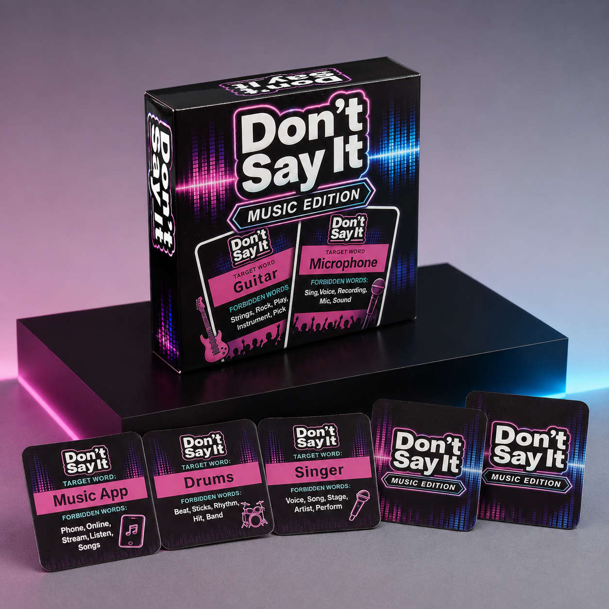🎵 Don’t Say It! Music Edition – Fast-Paced Music Guessing Party Card Game 🎤