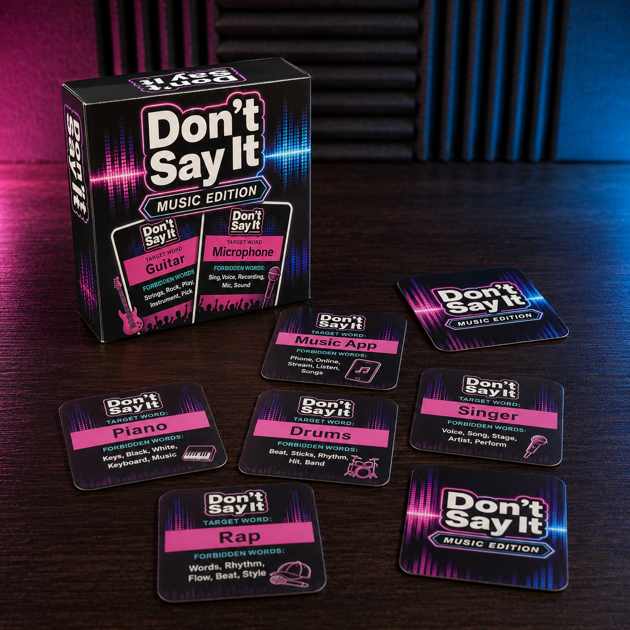 🎵 Don’t Say It! Music Edition – Fast-Paced Music Guessing Party Card Game 🎤