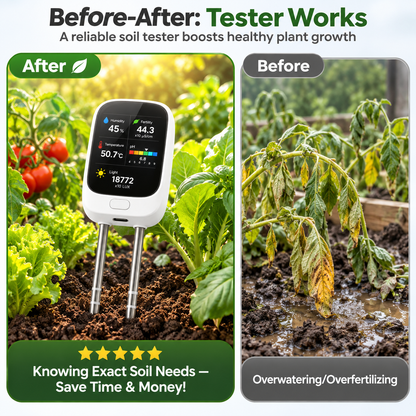 Professional High-Precision Digital 6-in-1 Soil Tester & Environment Meter