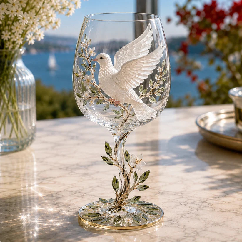 🐦🍷 Nature’s Winged Beauties – 3D Bird Wine Glass Collection