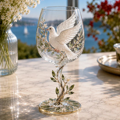 🐦🍷 Nature’s Winged Beauties – 3D Bird Wine Glass Collection