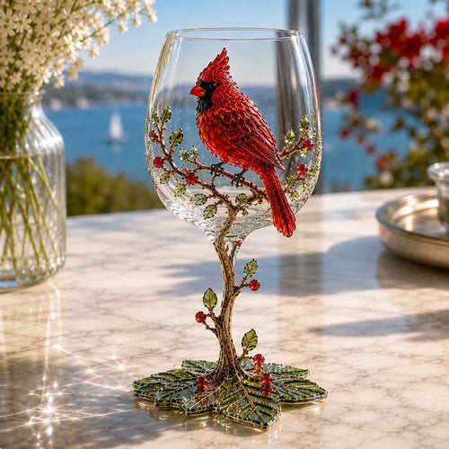 🐦🍷 Nature’s Winged Beauties – 3D Bird Wine Glass Collection